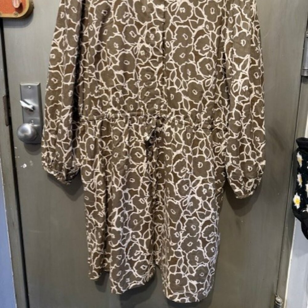 Retro Boho Voile floral Mini Shirtdress - Picture 6 of 16